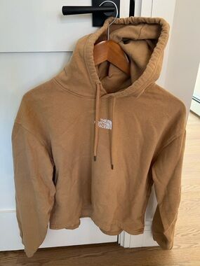 The North Face Women’s Crewneck Hoodie in Tan